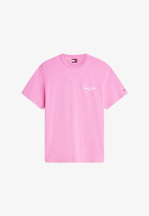 Tommy Jeans, TJM RLX NOVELTY SS TEE - Majica kratkih rukava s printom - pink daisy
