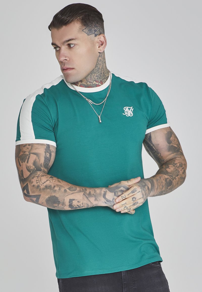 SIKSILK - RINGER - Tricou cu imprimeu - green, Extindeți