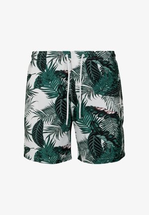 Urban Classics, B T PATTERN - Badeshorts - palm leaves