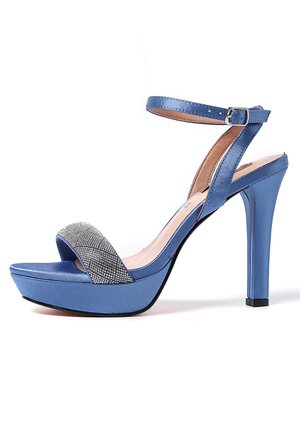 Sandali con plateau - blu