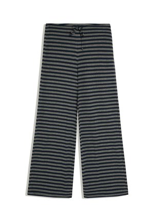 Bershka, STRAIGHT-LEG STRIPED PRINTED - TROUSERS - Pantalon de survêtement - dark grey