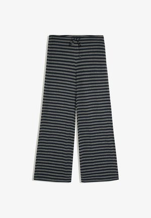 Bershka, STRAIGHT-LEG STRIPED PRINTED - TROUSERS - Pantalon de survêtement - dark grey