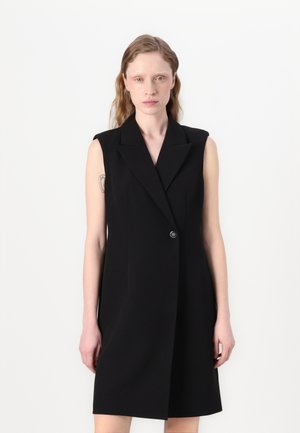 LAPEL COLLAR DRESS - Kjole - black
