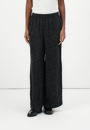 OANET PIIRTO UNIKKO - Trousers - black/dark grey
