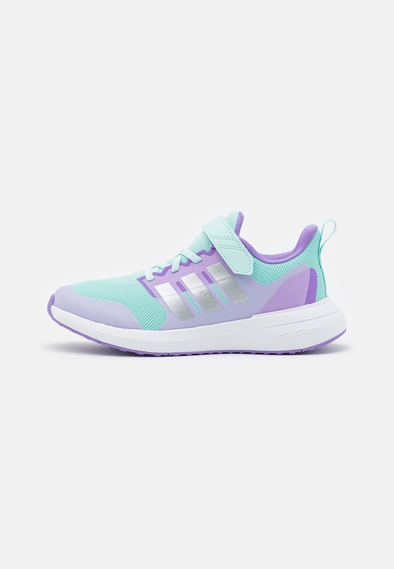 adidas Performance FORTARUN 2.0 CLOUDFOAM ELASTIC LACE STRAP - Scarpe da corsa su strada - semi flash aqua/silver metallic/orchid fusion