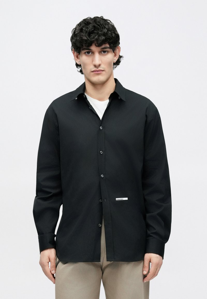 Chemise à Manches Longues Dsquared2 Vintage F/W 2008 - Jaune Vif Avec Motif - Taille S - Coton - Occasion Très Bon état - Fabriquée En Italie