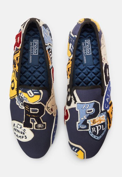 Polo Ralph Lauren PAXTON LOGO PATCH CANVAS SLIPPER - Slip-ons - navy/multi-coloured