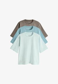 Niet geselecteerd, taupe brown teal light blue