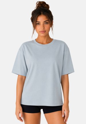 Reichstadt, REICHSTADT SHOULDER DROP DAMEN T-SHIRT 25RSW071 - Jednoduché tričko - light blue