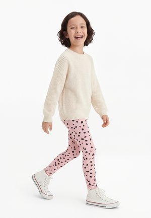 ONLY MINI KMGTRINNY LIFE AOP BSC LEGGING JRS NOOS - Leggings - bleached mauve