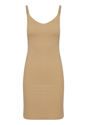 ICHI IASIV SLIP DR - Laisvo kirpimo suknelė - tan
