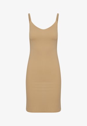 ICHI IASIV SLIP DR - Vabalt langev kleit - tan