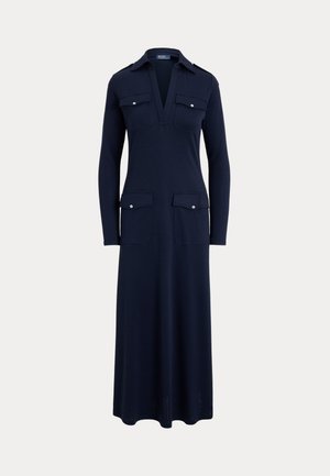 Polo Ralph Lauren, INTERLOCK UTILITY DRESS - Maxi šaty - hunter navy