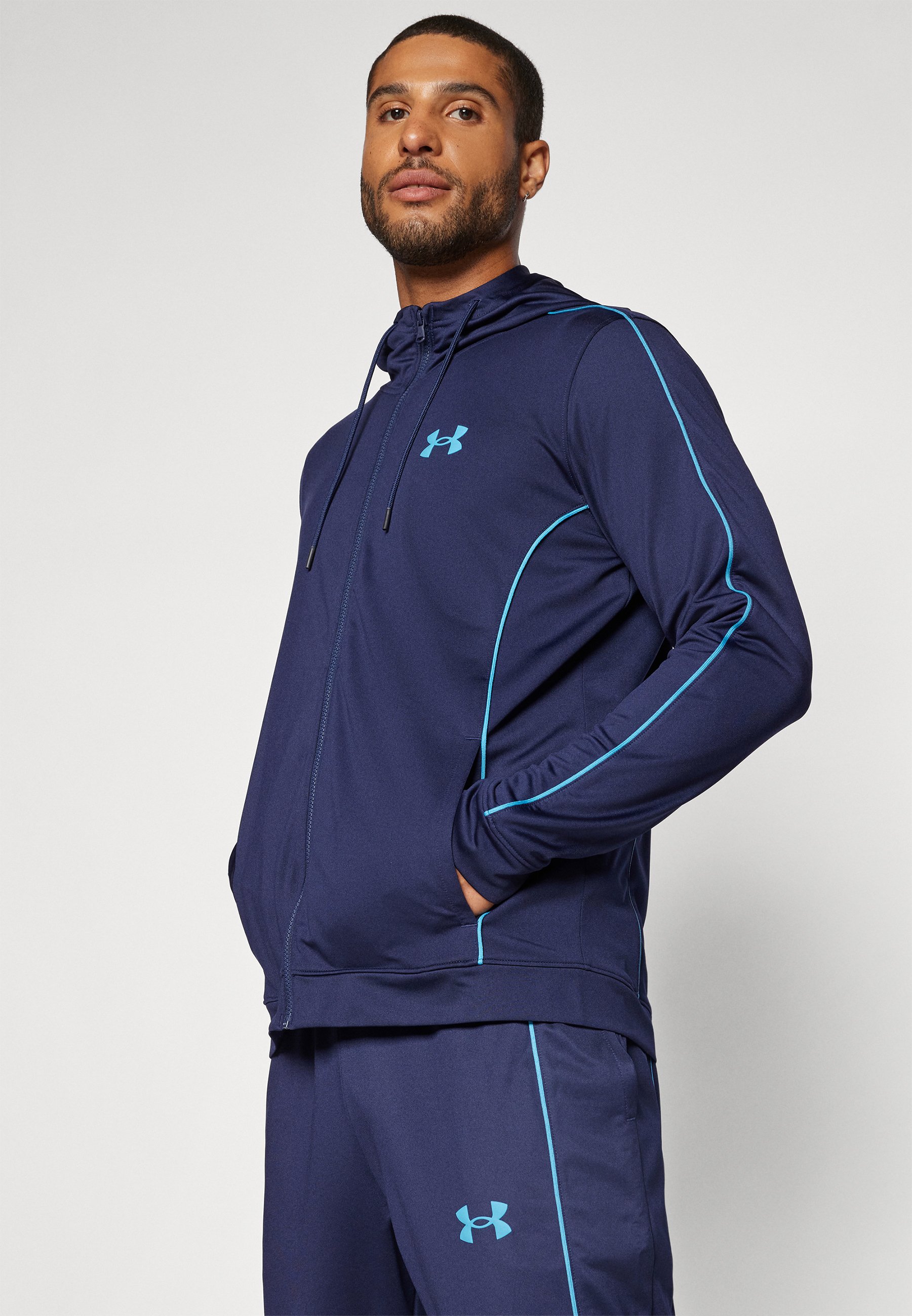 Under Armour TRACKSUIT - Tracksuit - midnight navy/ether blue/dark