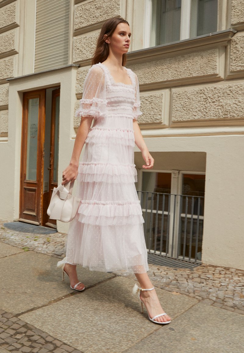 peaches smocked ankle gown