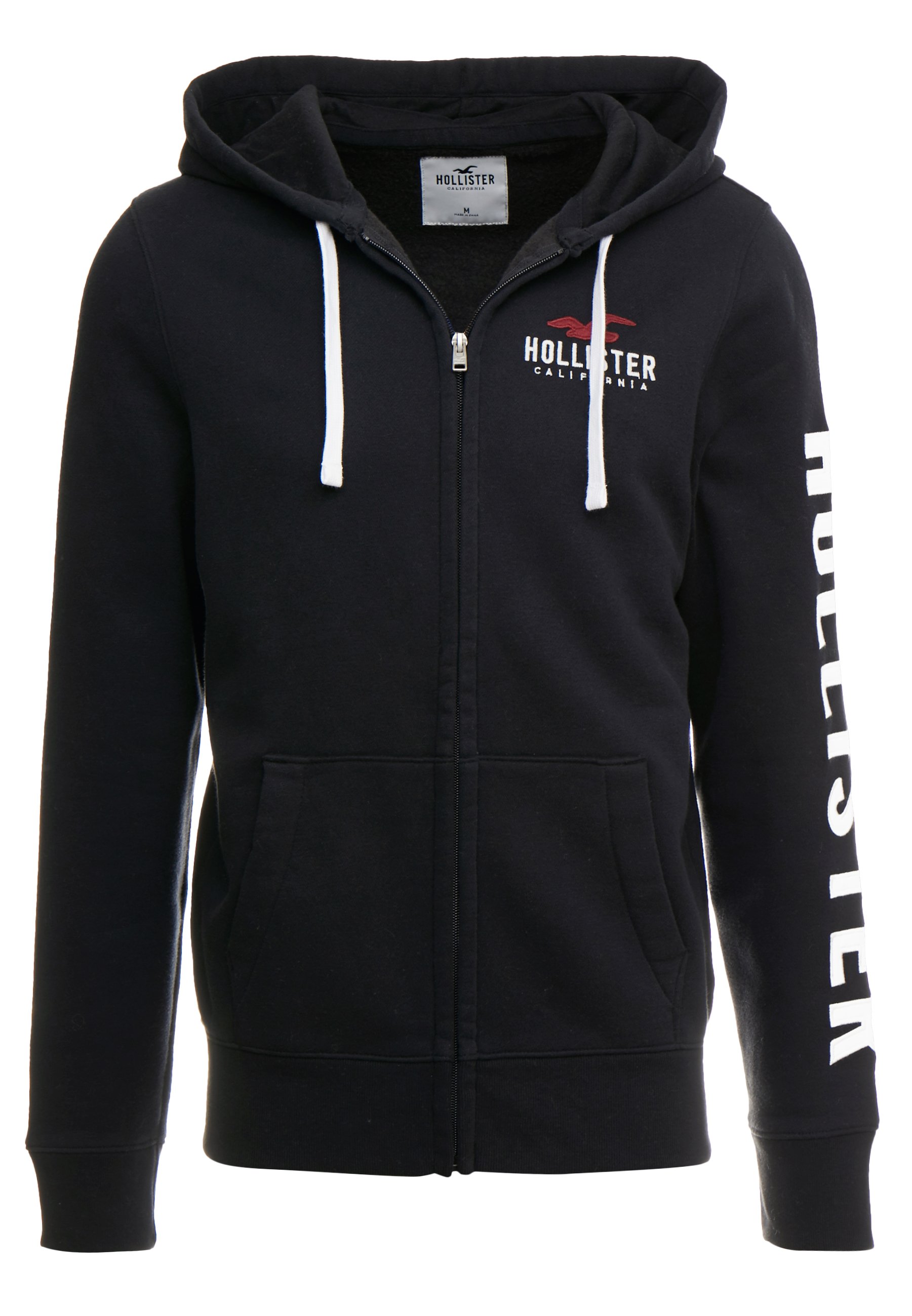 Hollister Co. TECHNIQUE LOGO - Sudadera con cremallera - black SqzEf  nJdzkw1X
