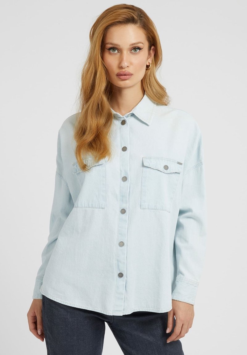 Guess Buttondown blouse blau/light blue Zalando.ie