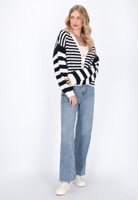 DreiMaster Kardigán - navy offwhite