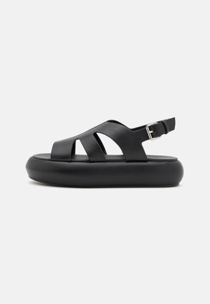 LEATHER - Sandale s platformom - black