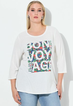 BON VOYAGE FLORAL LETTERING TEE - Langærmet T-shirt - off-white