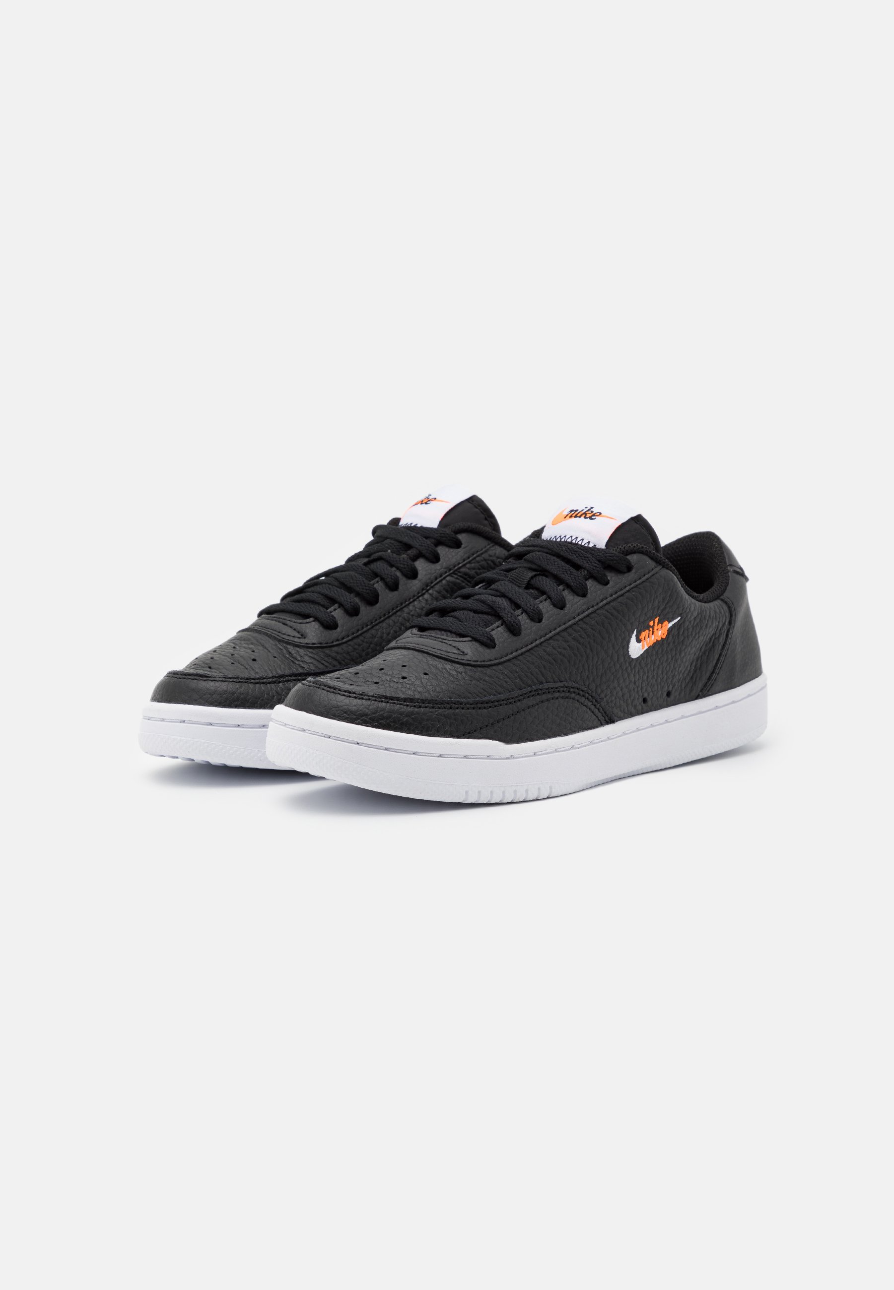 Nike Sportswear COURT VINTAGE PRM - Trainers - black/white/total  orange/black - Zalando.co.uk