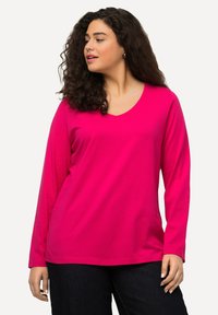 Ulla Popken LANGARM BASIC & V-AUSSCHNITT - Svetr - pink