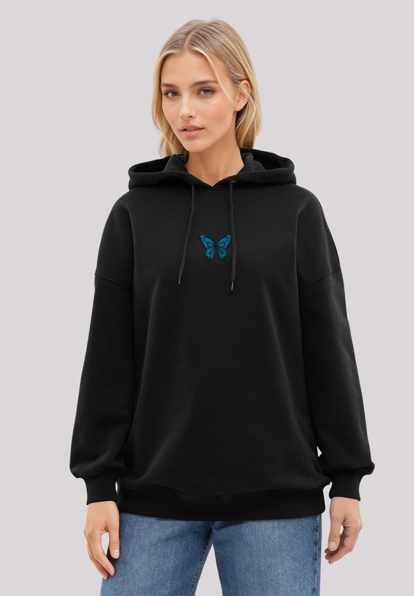 BUTTERFLYBESTICKT - Kapuzenpullover - schwarz