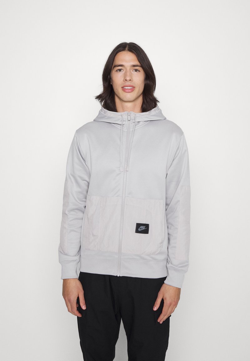 Nike Sportswear HOODIE - Camisola com fecho - light iron ore/light iron ore/black