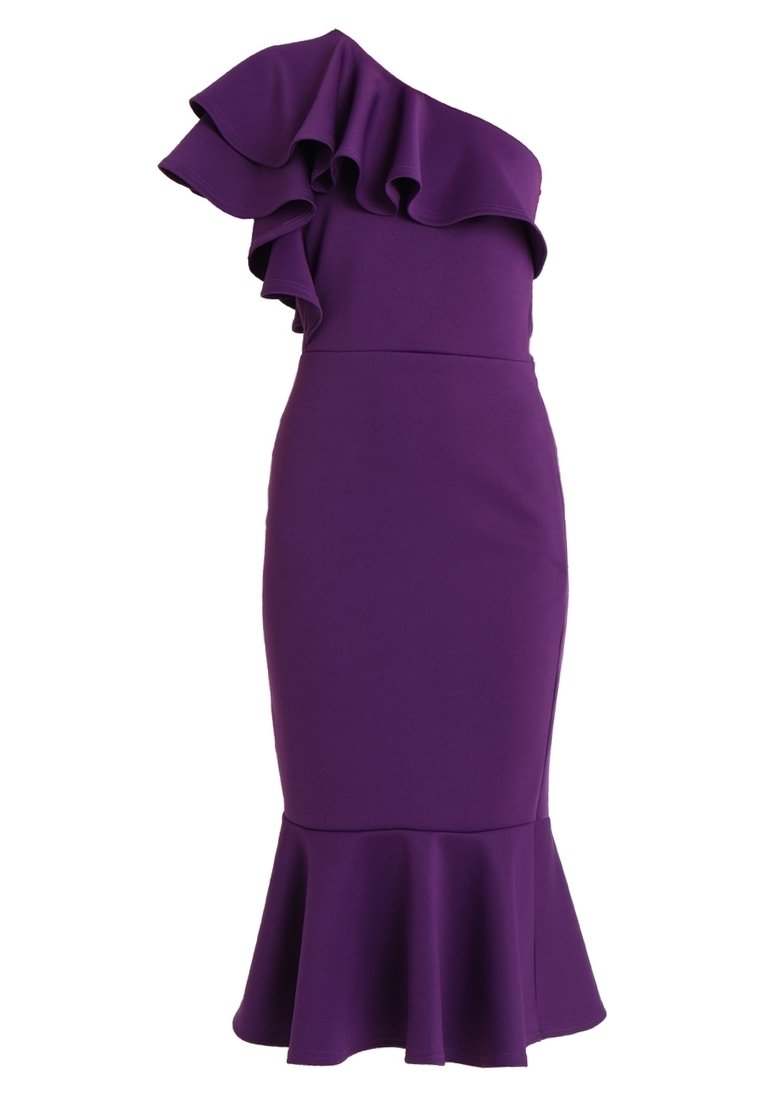 true purple dress Ingrid Lilac Plunge Neck Ruffle Layered Strappy Maxi Dress