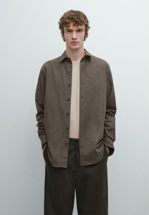 Overhemd - dark brown
