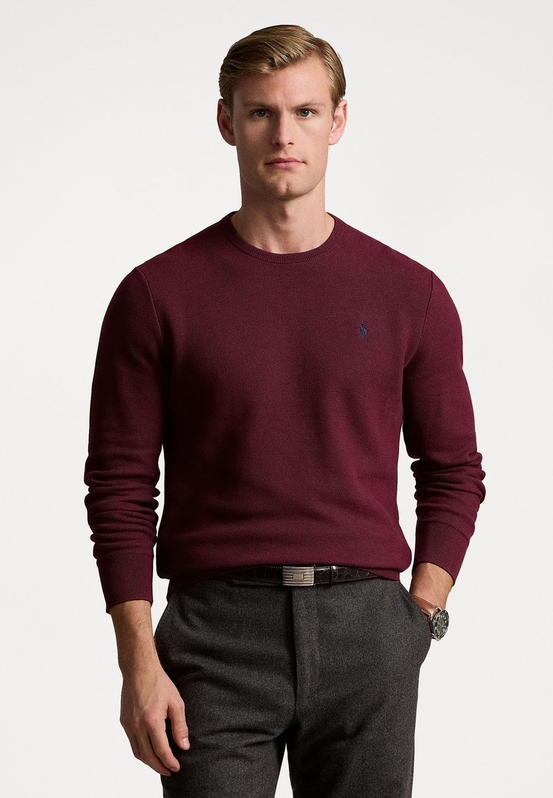 Polo Ralph Lauren KNIT COTTON CREWNECK SWEATER - Jersey de punto - damson red