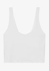 ESSENTIAL CROPPED FITTED SLEEVELESS TOP - Topper - white
