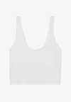 ESSENTIAL QUICK DRY CROPPED FITTED SLEEVELESS TOP - Top - white