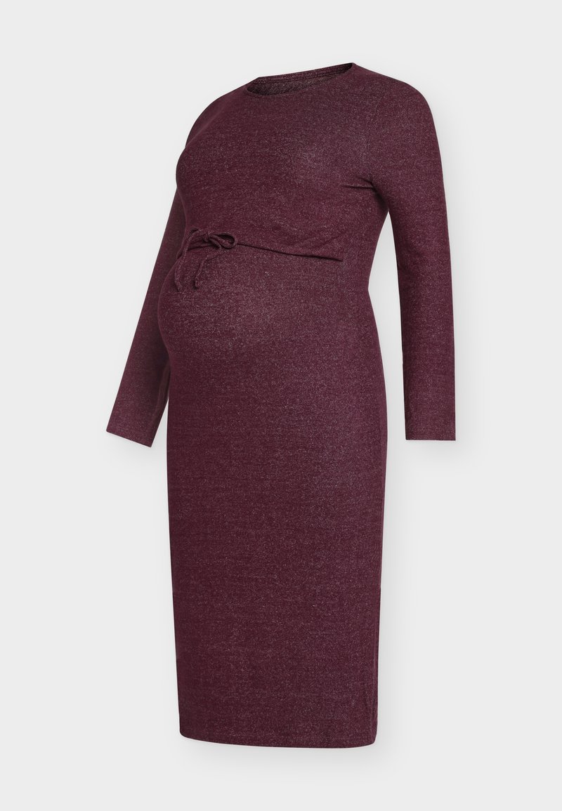 Mamalicious Gebreide jurk bordeauxrood Mamalicious Gebreide jurk bordeauxrood