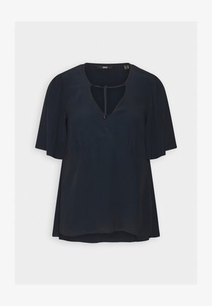 Esprit Collection SHINY FLUID - Bluză - navy