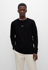 BOSS - TCHARK - Longsleeve - black Miniatuurafbeelding 1