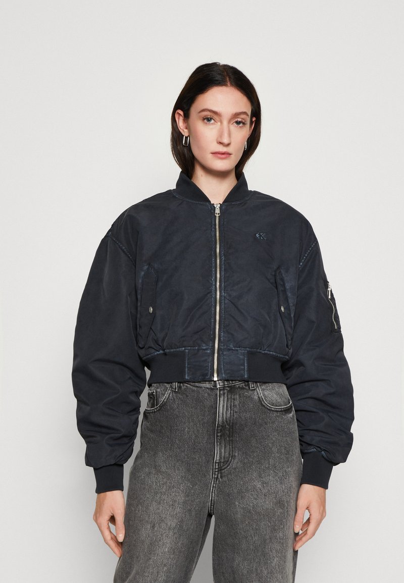 Calvin Klein Jeans Bomber Jacket - black - Zalando