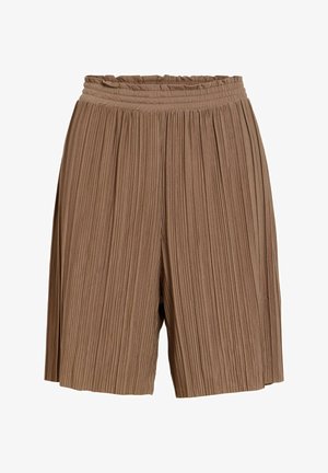 VILA, HIGH WAISTED SHORTS VIPLIS PLEATED - Shorts - fossil