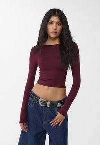 Stradivarius Langarmshirt - bordeaux