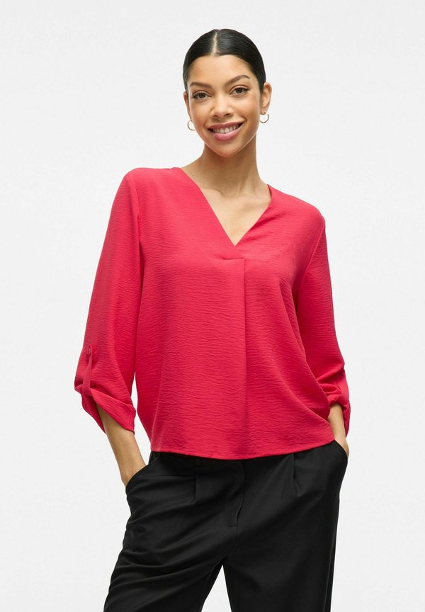 VIJOSA 3/4 V-NECK - NOOS - Bluse - viva magenta