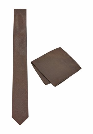 SET SLIM - Rinnatasku ilurätt - bronze brown metallic thread
