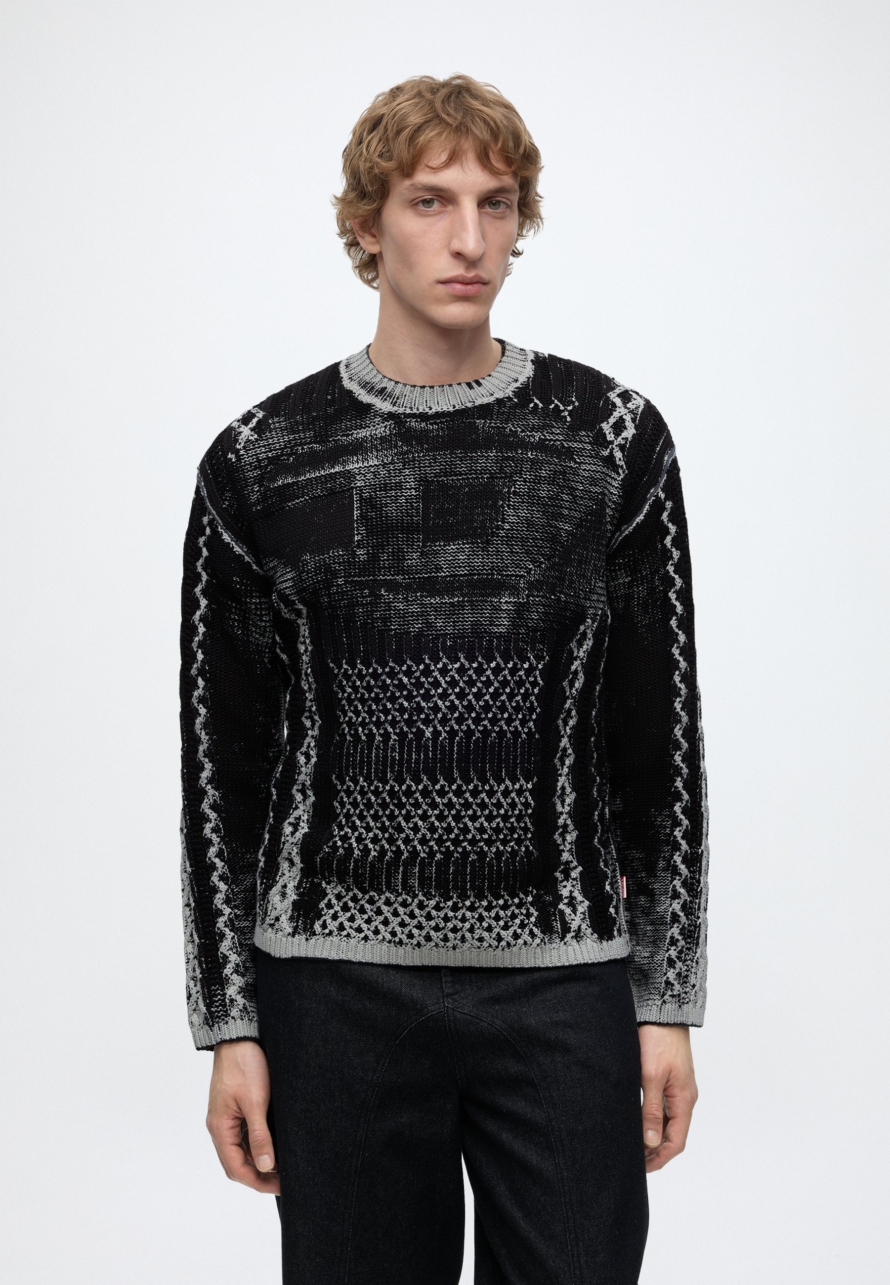 トップス diesel Shadow Graphic Knit Sweater Diesel K-MIONE - Jumper - 9xx/black - Zalando