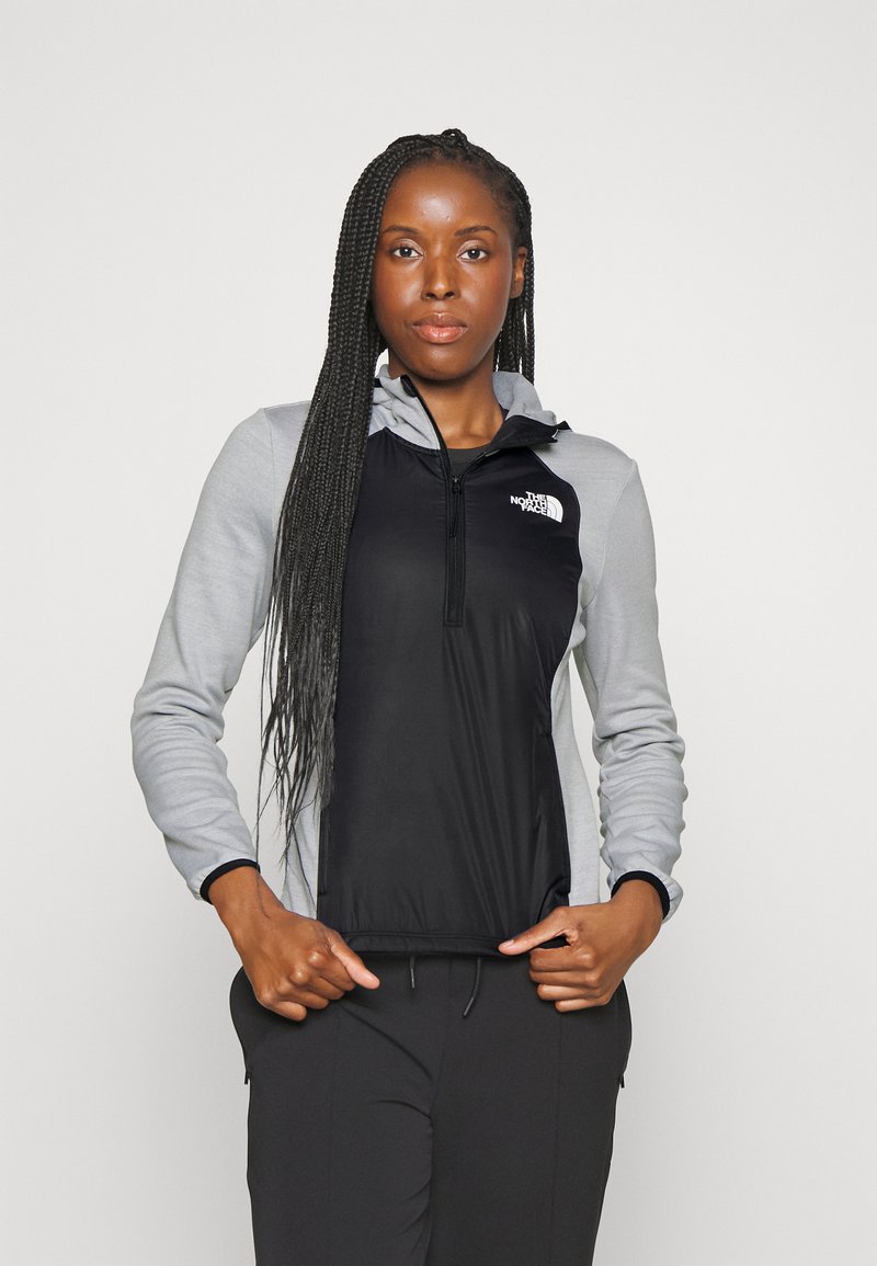 The North Face INSULATED 1/4 ZIP HOOD Fleece jumper light grey