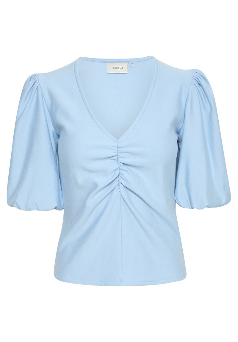 Gestuz T-shirt print lichtblauw Gestuz T-shirt print lichtblauw