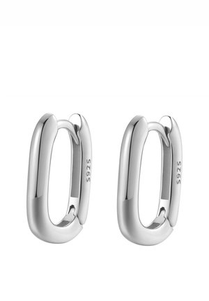 OVAL HUGGIE - Earrings - silver coloured