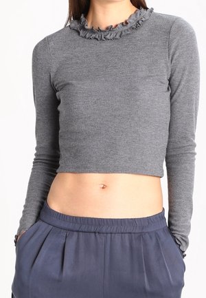 Långärmad tröja - mottled dark grey