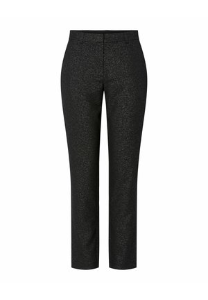 Sorte, skræddersyede bukser med slim fit. Fremstillet af vævet stof med subtil glans, med flad talje og uden synlige lommer.