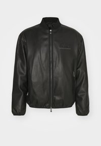 Armani Exchange Imiteret læderjakke - black