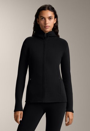 OYSHO SUPER EXTRAWARM TECHNICAL - Majica s kapuljačom i patentnim zatvaračem - black