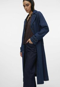 Vero Moda VMADISON LONG - Gabardina - dark blue denim